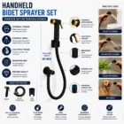Matte Black Health Faucet Set