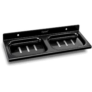 BLACK Premium Double Soap Dish Shelf | SS304 Stainless Steel | Heavy Duty Wall Mounted Soap Stand for Bathroom